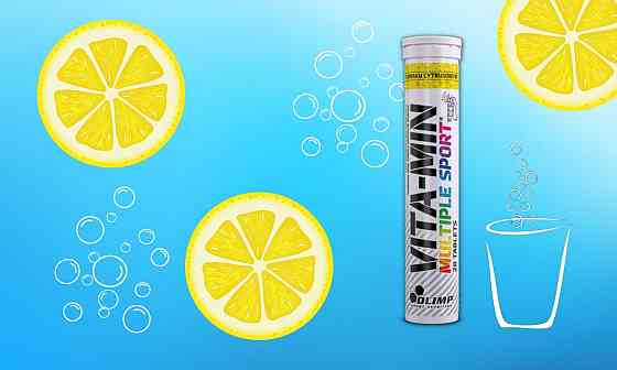 Витаминно-минеральный комплекс Vita-Min Multiple Sport Effer 20 таблеток, цитрус Луцк