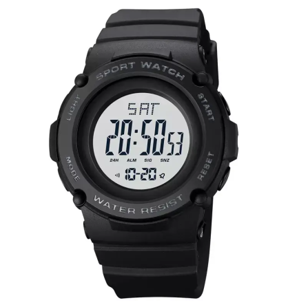 Спортивний наручний годинник Skmei 1957 (Чорний з білим циферблатом) Вінниця