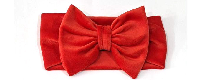 Пов'язка жіноча велюрова червона Київ - фото 1