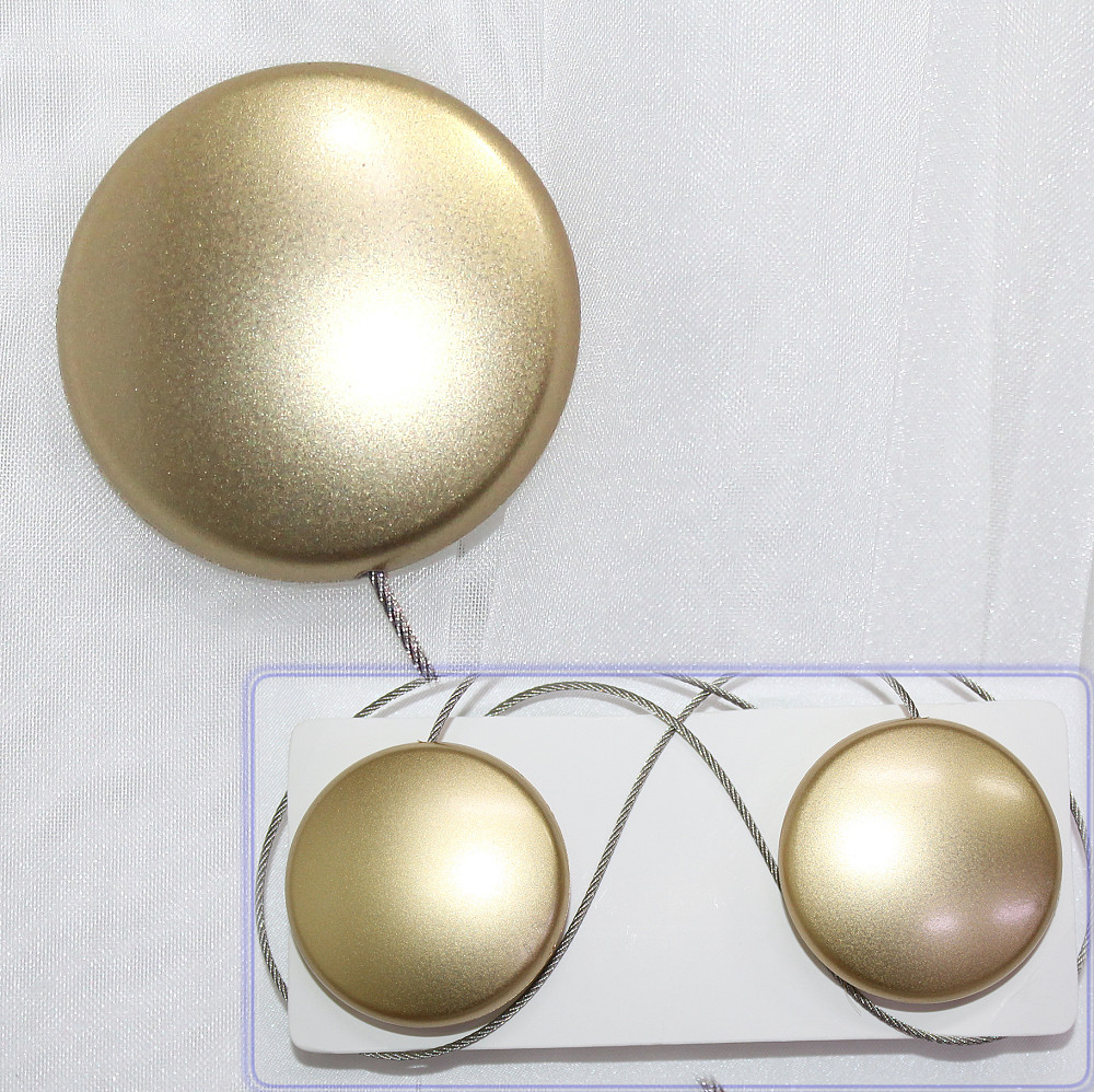 Магниты для штор и гардин (125м) Круг набор 2 шт Злотистый (81-036) Киев - изображение 1