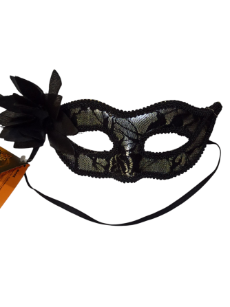 Маскарадна маска з квіткою для Хелловіна 17х9 см чорний Київ