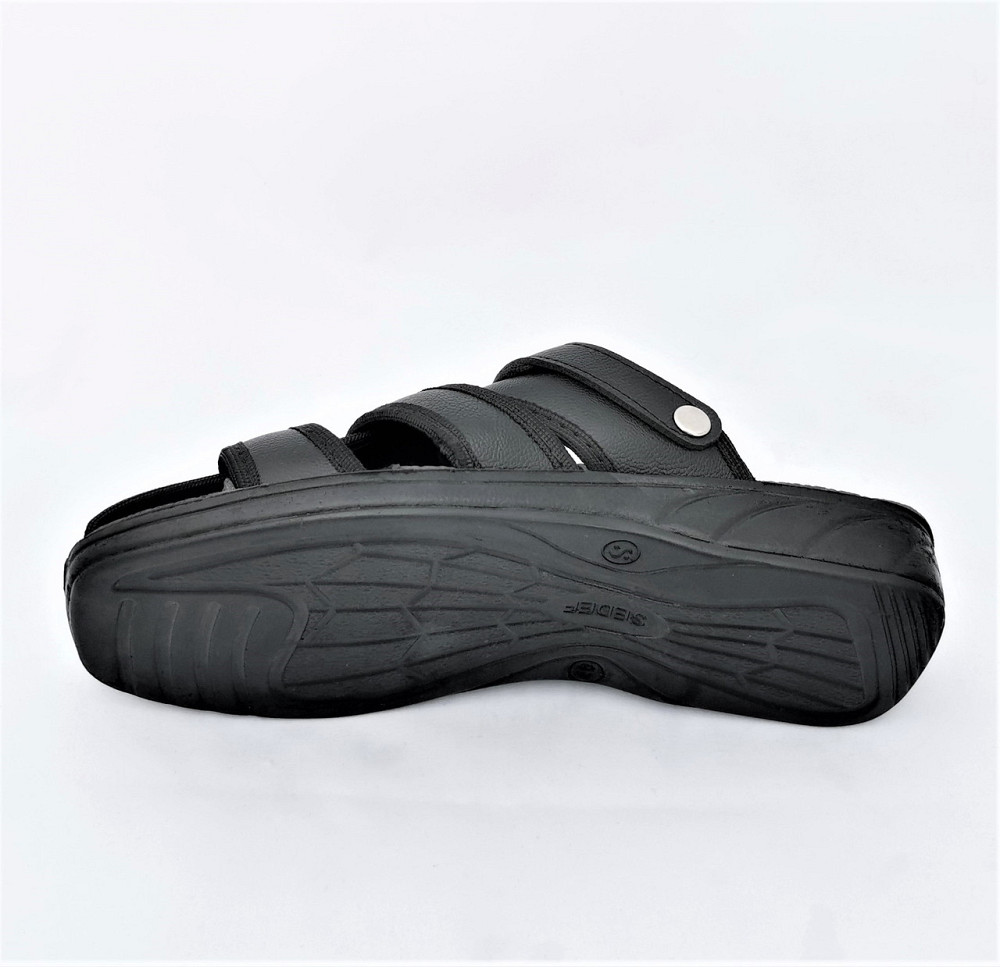 Чоловічі Шльопанці Сандалії Чорні Босоніжки на Липучці Тапочки (розміри: 40) Дніпро - фото 9