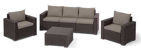 Комплект садових меблів Keter California 3 seater, коричневий Київ