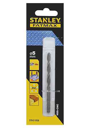 Сверло универсальное скоростное STANLEY : Ø= 5 мм. HSS-CNC. l= 86/52 мм (метал/дерево/пластик) Одесса