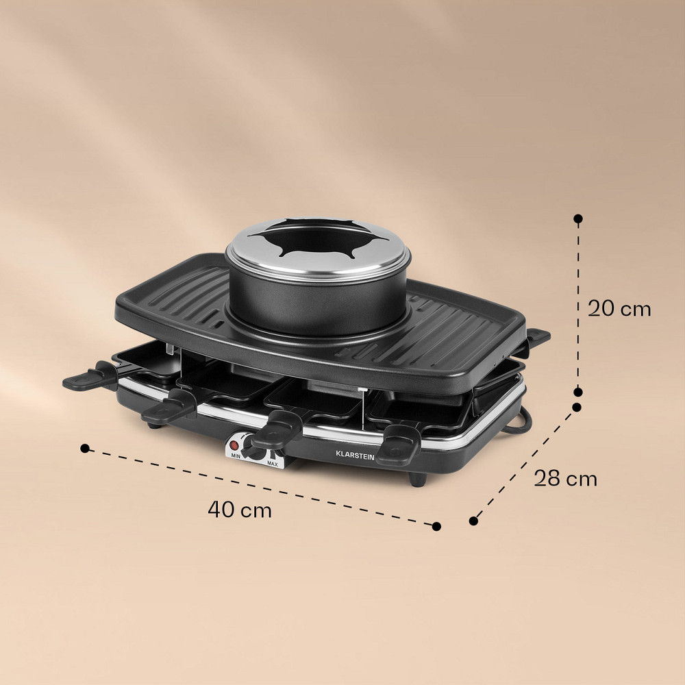 Антрекот 2-в-1 раклет-гриль и фондю из натурального камня 1100 Вт 8 человек, включая подставки (Германия, Ровно - изображение 7