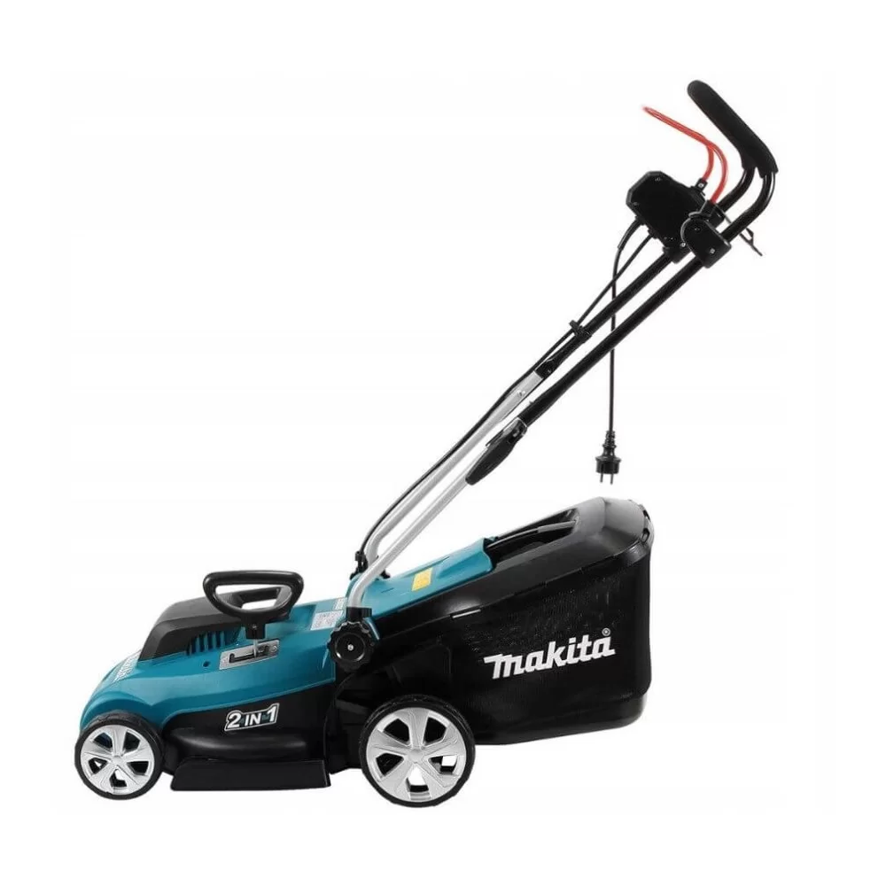 Профессиональная электрическая газонокосилка Makita ELM3320: 1200 Вт, 3400 об/мин, высота скашивания 20/40/55 Киев - изображение 2