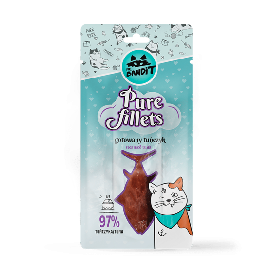 Лакомство для кошек Мистер Бандит Mr.Bandit чистое филе тунца на пару для кошек, 30 г Винница