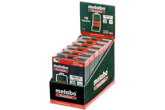 Набір свердл по металу HSS-TiN Metabo 19 шт. (627156000) Коломыя