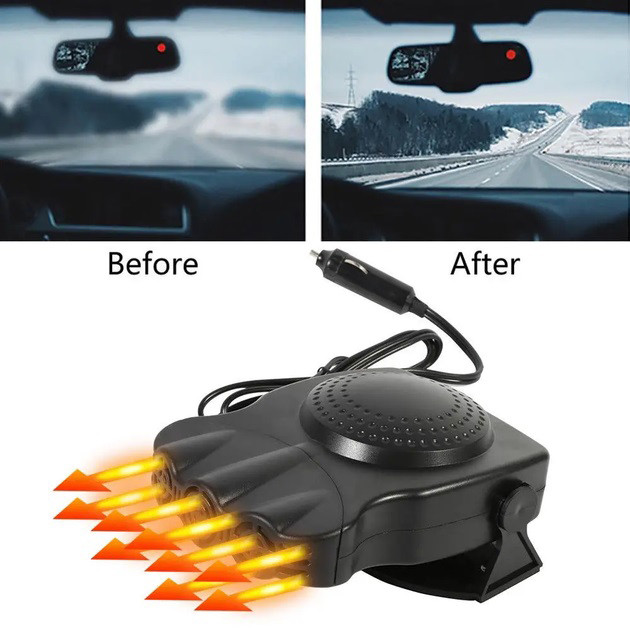 Автомобільний автономний обігрівач 12 вольт Car Fan CF-701, Обігрівач скла машини YG-11 Львів - фото 2