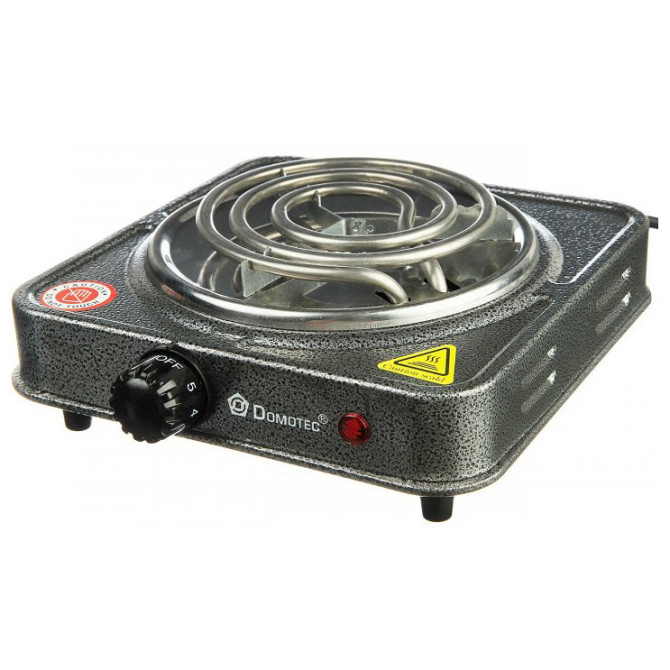 Плита электрическая одинарная Domotec MS-5801 1000 Вт, Плиты настольные для кухни переносные WI-12 Львов - изображение 10