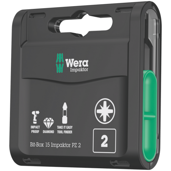 Набор ударных бит PZ Wera 15шт с алмазным покрытием 05057763001 Одесса