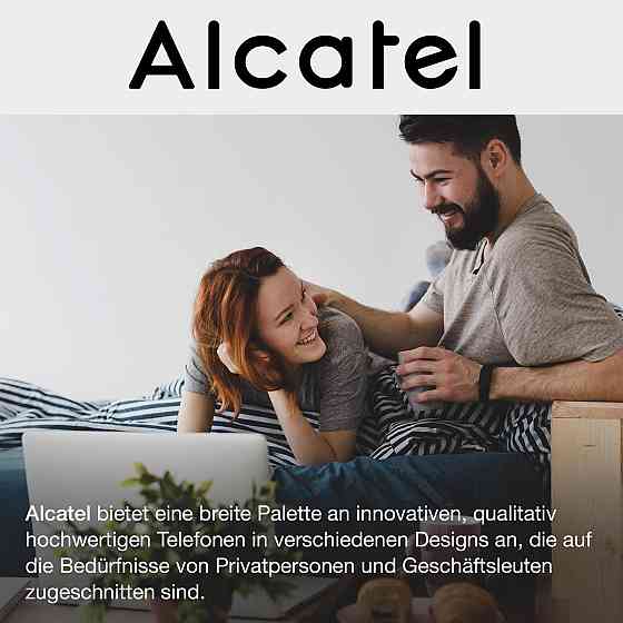Стационарный проводной телефон Alcatel Temporis T56 цифровой дисплей громкая связь кнопочный черный для дома и Киев