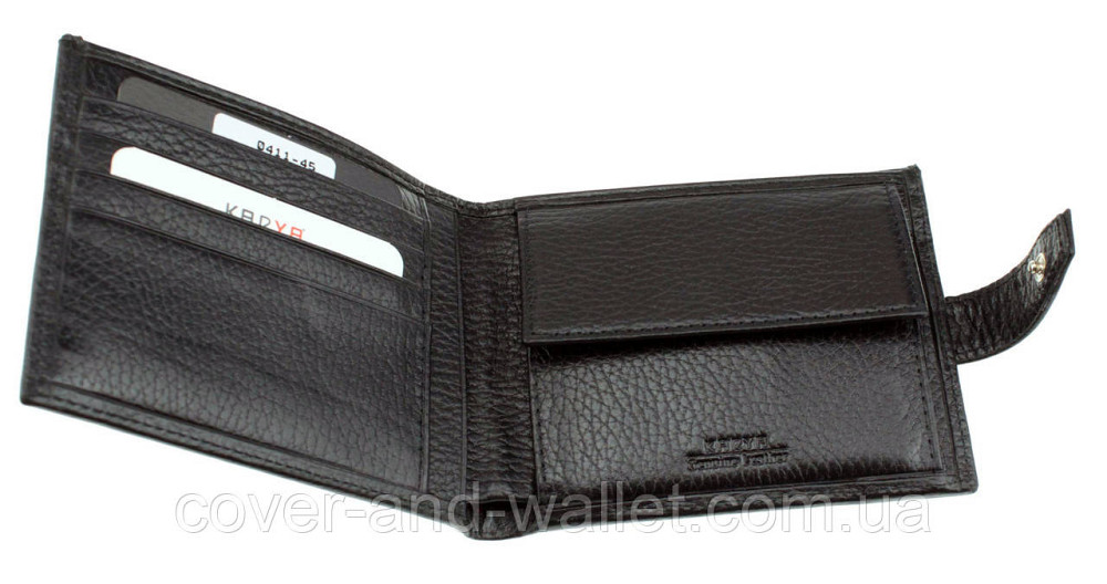 Якісний тонкий чоловічий шкіряний гаманець Karya 0411-45 Київ - фото 7