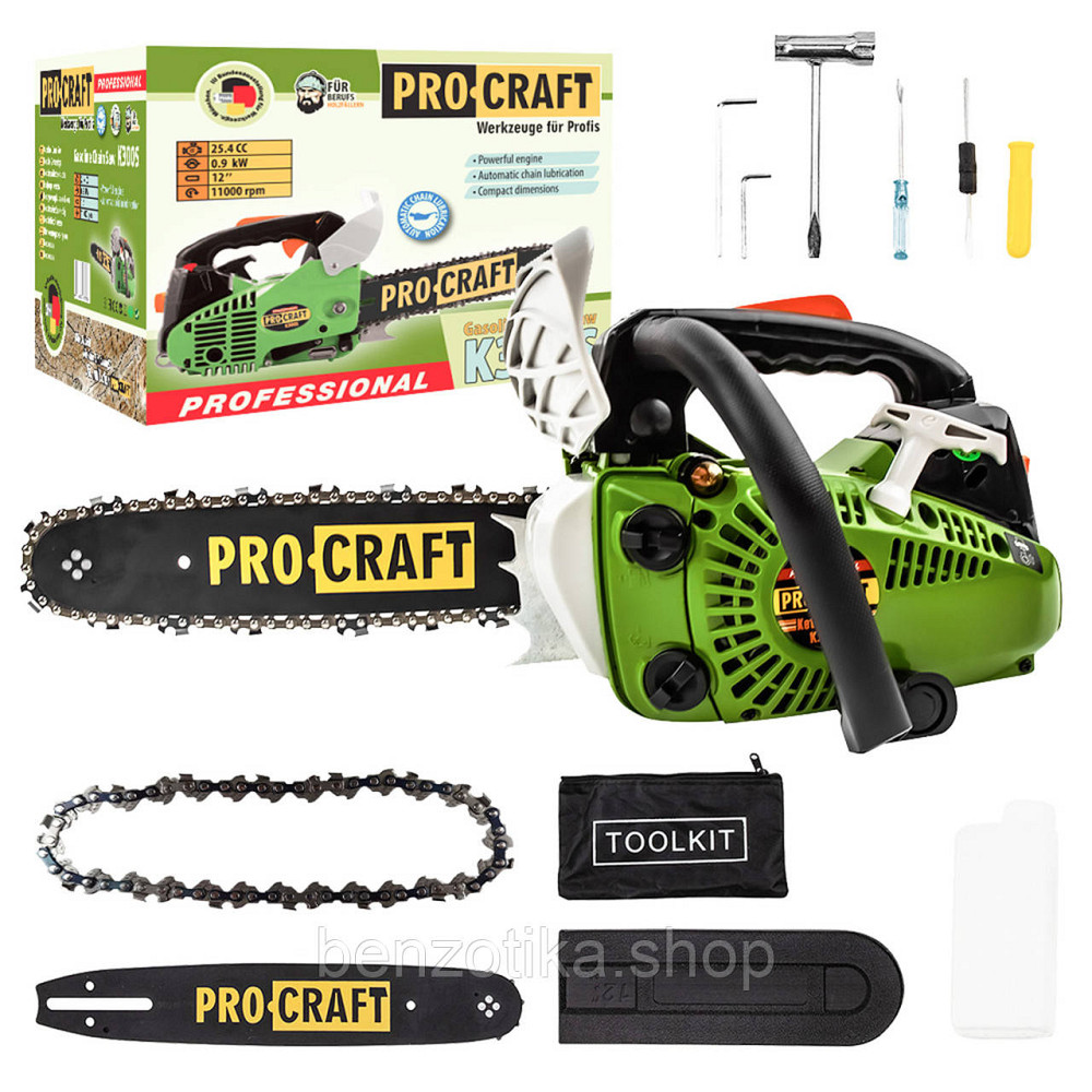 Бензопила Procraft K300S (Шина, ланцюг 30) Київ - фото 1