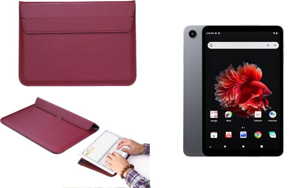 Чехол-конверт VitoCase для ALLDOCUBE iPlay mini 50 Pro, с функцией подставки для планшета Бордовый Киев - изображение 1