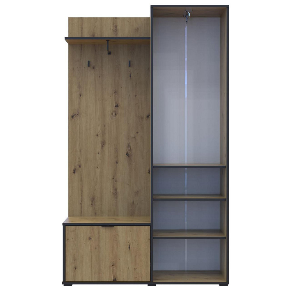 Прихожая с зеркалом Doros Дора 113,5х40х192 см Дуб артизан (DRS-011340) Львов - изображение 8