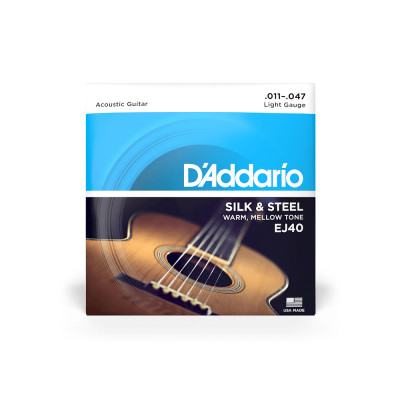 Струны для гитары D'Addario Silk & Steel Folk Regular Light (11-47) (EJ40) Винница - изображение 1