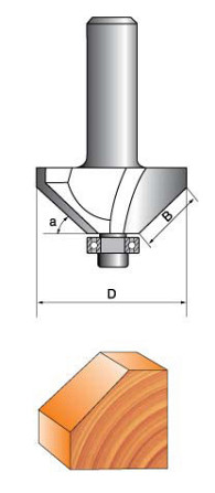 Фреза ГЛОБУС 1022 D25 кромочная конусная Коломия - фото 3