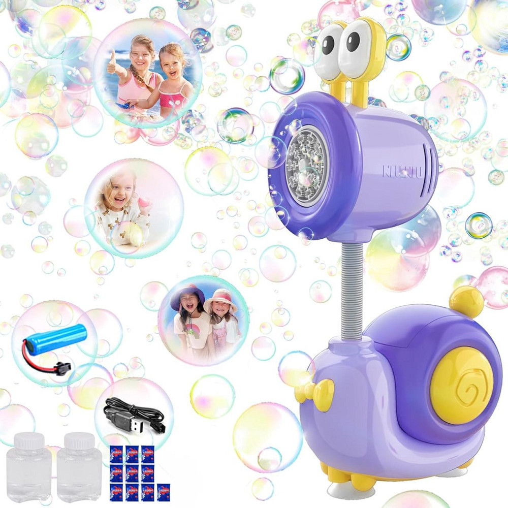 Автоматична машина для мильних бульбашок "Равлик", з підсвіткою, зарядна іграшка для дітей 3+ подарунок для хлопчиків та дівчаток Київ - фото 1