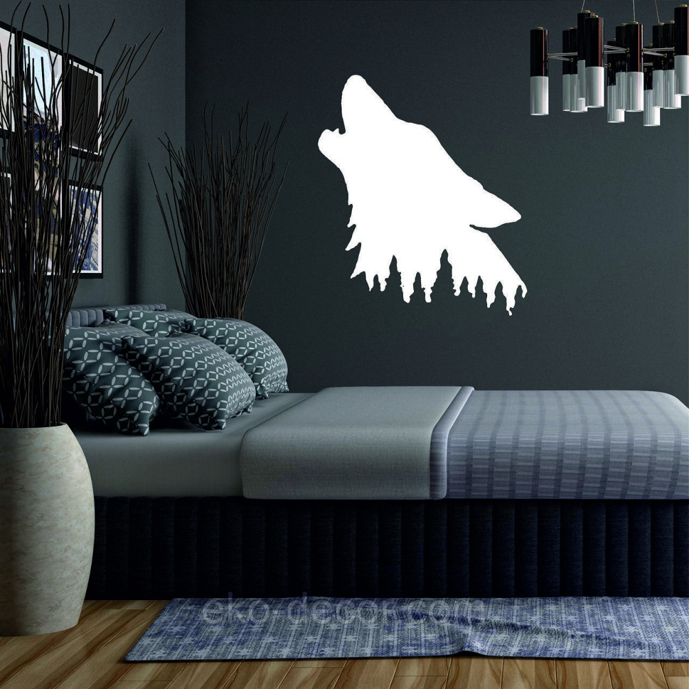 Декоративное настенное Панно «Волк», Декор на стену 70*60 см, Белый Киев - изображение 3