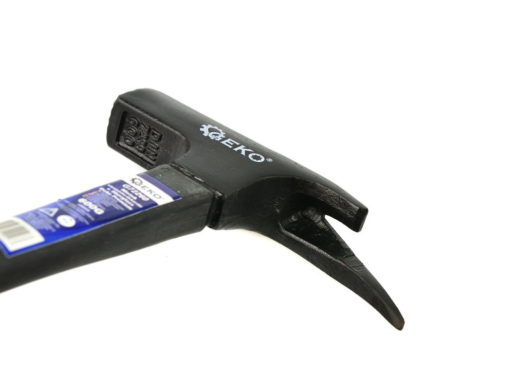 Молоток покрівельника "GeKo"-premium 600 г з ручкою зі скловолокна покритого TPR Київ - фото 4