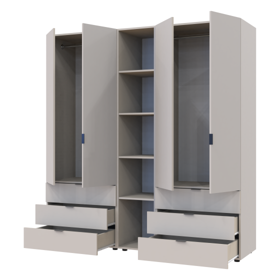 Комплект шкафов для одежды Doros Гелар (3 шт.) 193,2х49,5х203,4 см Кашемир (DRS-011249) Львов