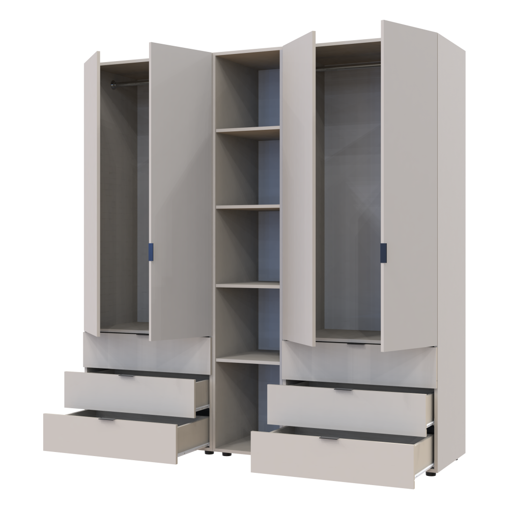 Комплект шкафов для одежды Doros Гелар (3 шт.) 193,2х49,5х203,4 см Кашемир (DRS-011249) Львов - изображение 4