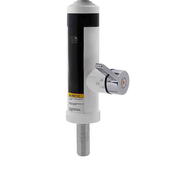 Проточний кран-водонагрівач кухонний для кухні Lidz Warm 061 LDWAR061WCR35431 White / Chrome Київ