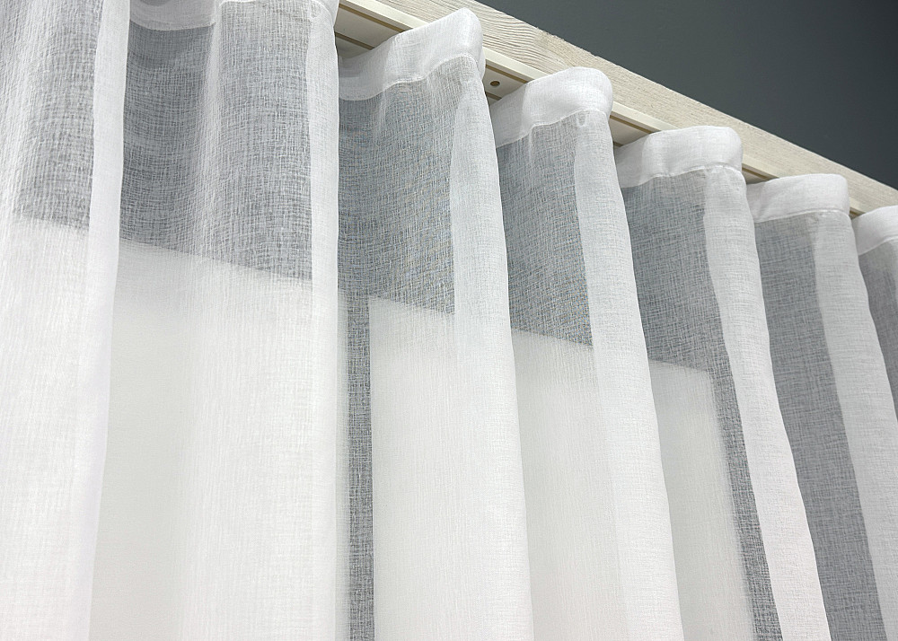 Кухонная арка VR-Textil № 000к микро-лен с макраме белый с молочным и бежевым 270х170 см (51-217) Киев - изображение 7