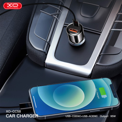 Зарядное устройство XO CC58 USB-C PD65W + USB-A 30W Gray (CC58_Tarnish) Винница - изображение 7