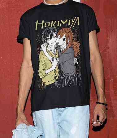 Футболка з аніме принтом Хорі Сан То Мійамура оверсайз (S/M/L) Чорний AnimeJ0871 Дніпро