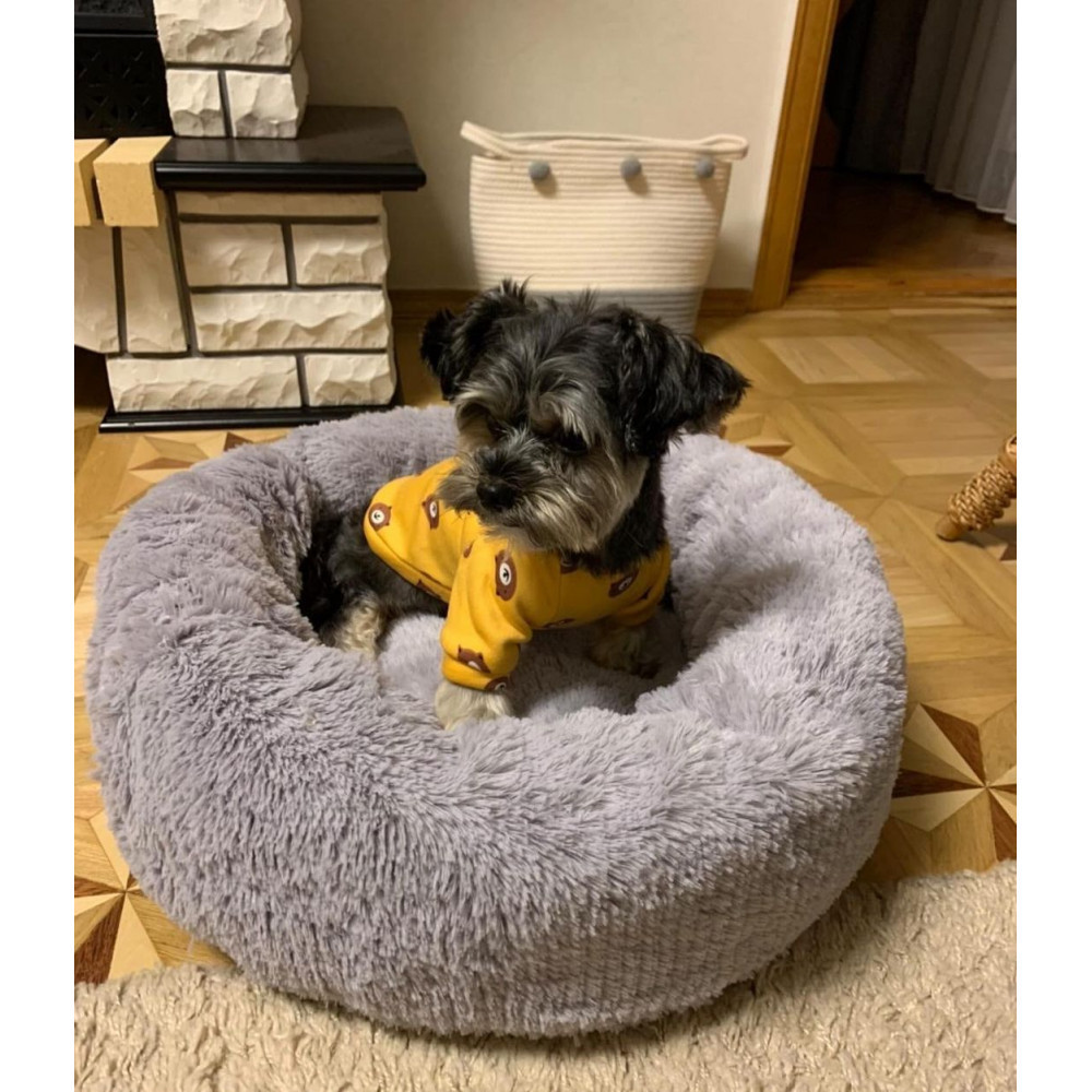 Лежанка для кішок та собак «Ворс» XXL (90см), Сірий Київ - фото 3