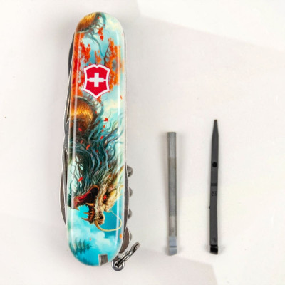 Нож Victorinox Huntsman Zodiac 91 мм Бойовий дракон (1.3713.7_Z3230p) Винница - изображение 10