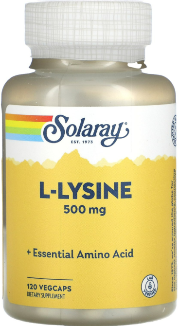 L-лизин Solaray L-Lysine 500 мг 120 капсул Киев - изображение 1