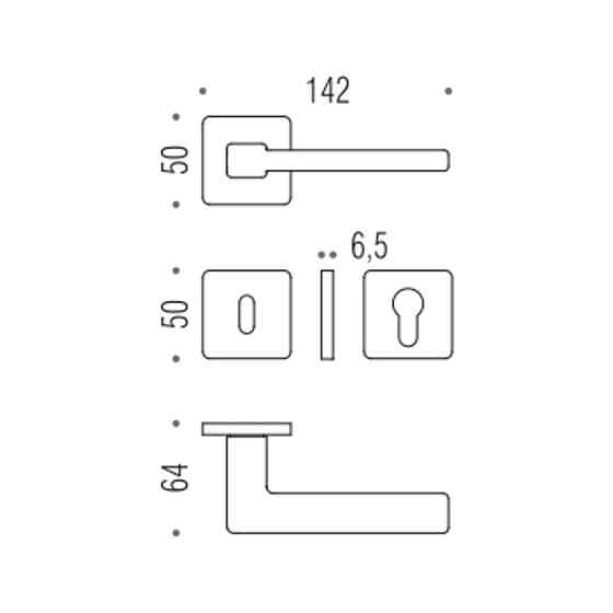 Ручка Colombo Esprit BT 11 мат хром R ф/з Киев