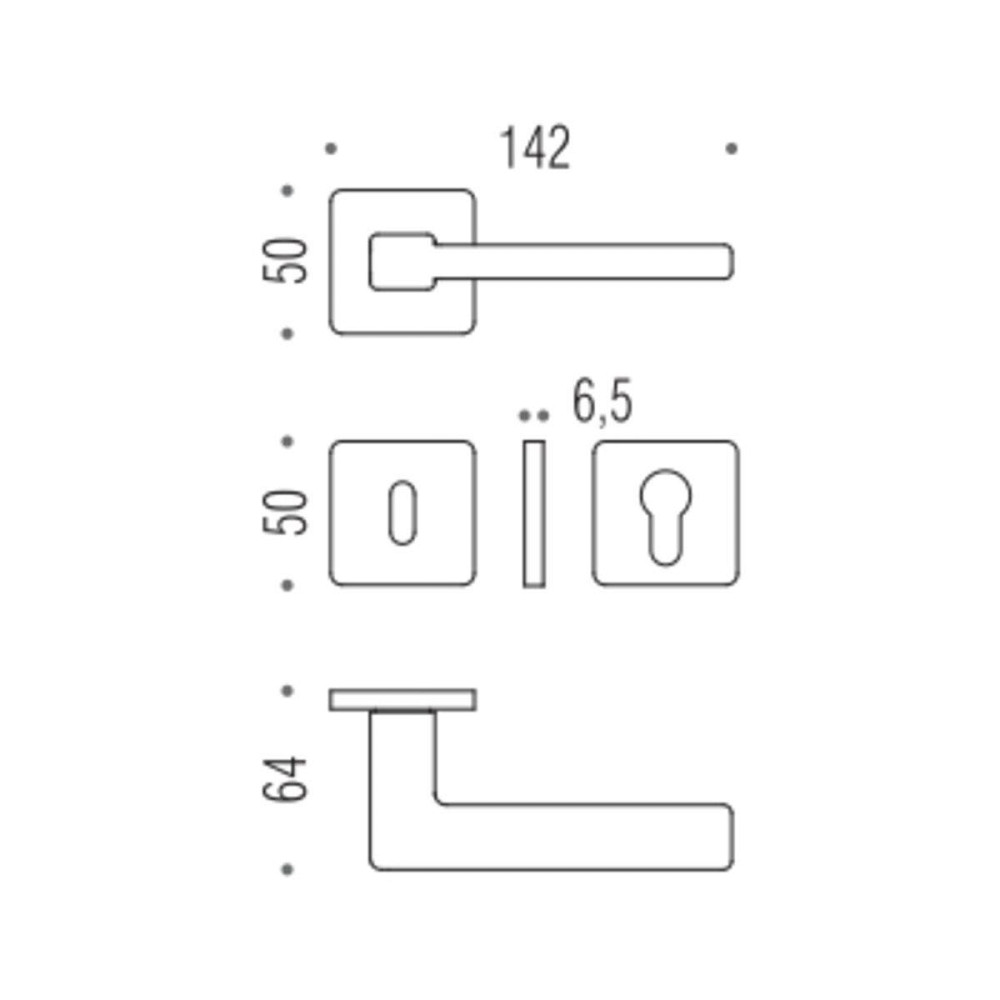Ручка Colombo Esprit BT 11 мат хром R ф/з Киев - изображение 2