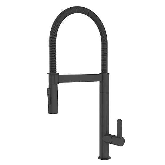 Змішувач для кухні з гнучким виливом IMPRESE PIVOT SS чорний/матовий f034 Київ