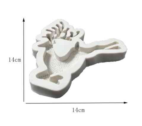 Молд силиконовый Олень 14 на 14 см серый Киев