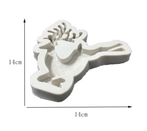 Молд силиконовый Олень 14 на 14 см серый Киев - изображение 4