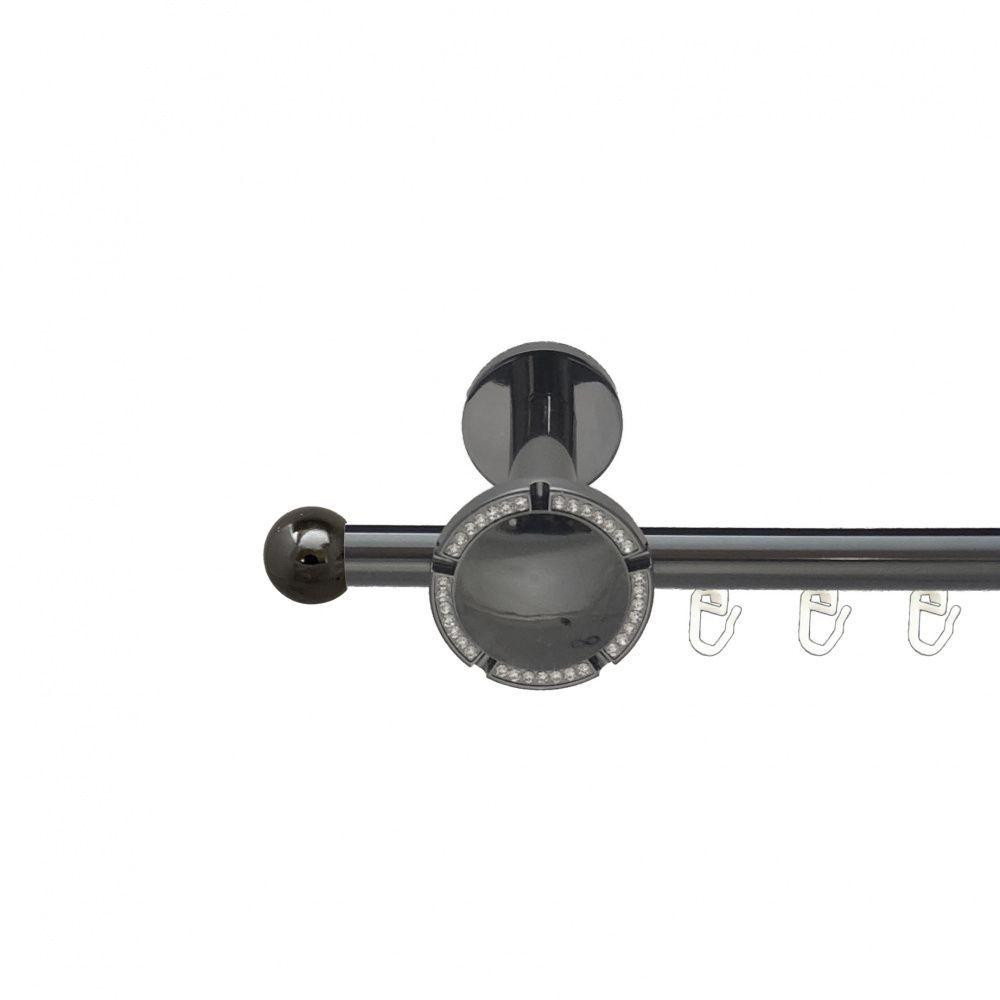 Карниз Orvit Куля Болонь металевий однорядний розета реверс фламо профільна труба  Онікс 19 мм 160 см (00-00015001) Львів - фото 1