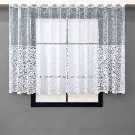 Короткий тюль, высотой 1,2м, жаккард цвет белый 2005т Киев