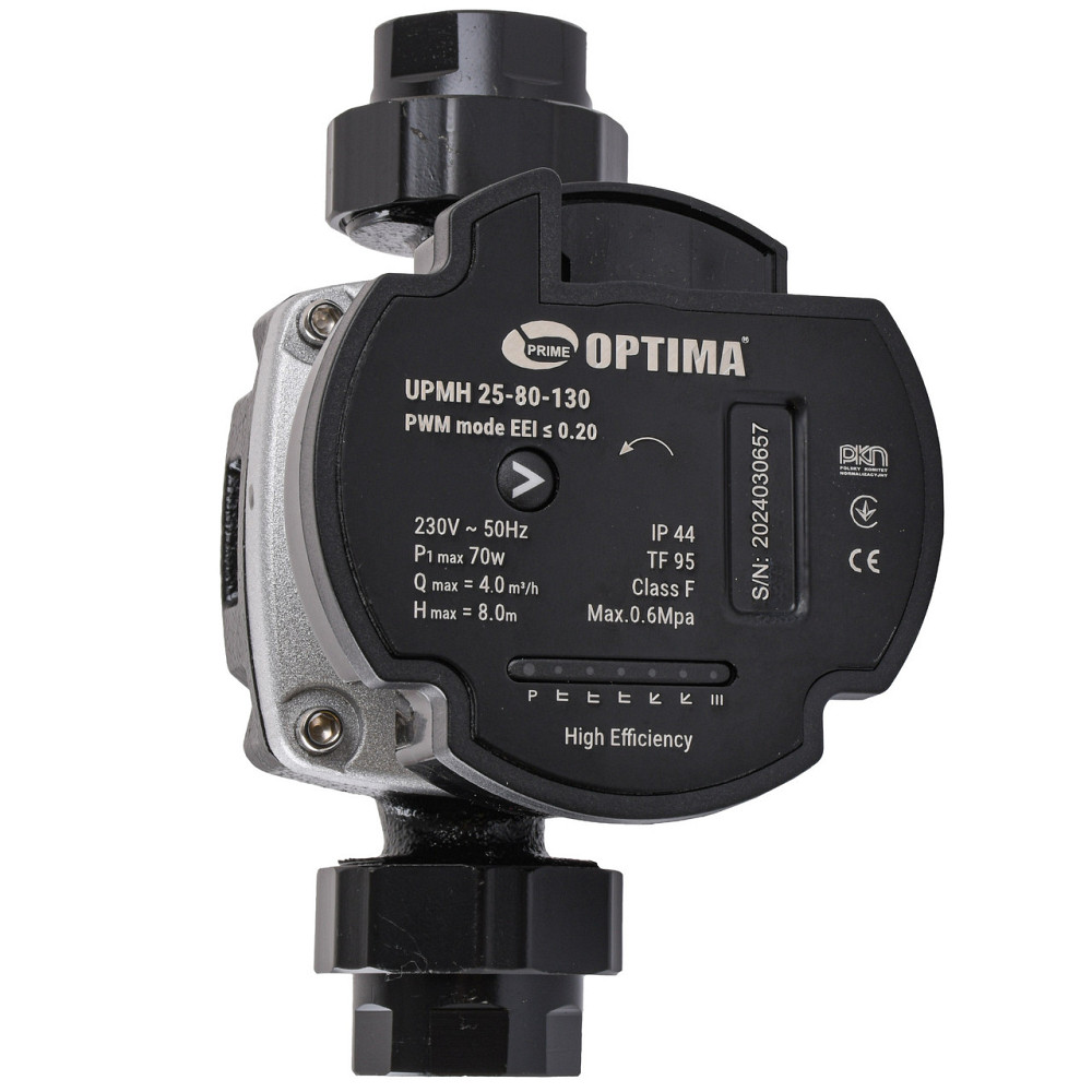 Насос циркуляционный энергосберегающий Optima PRIME UPMH 25-80AUTO 130мм + гайки (000027878) Киев - изображение 4
