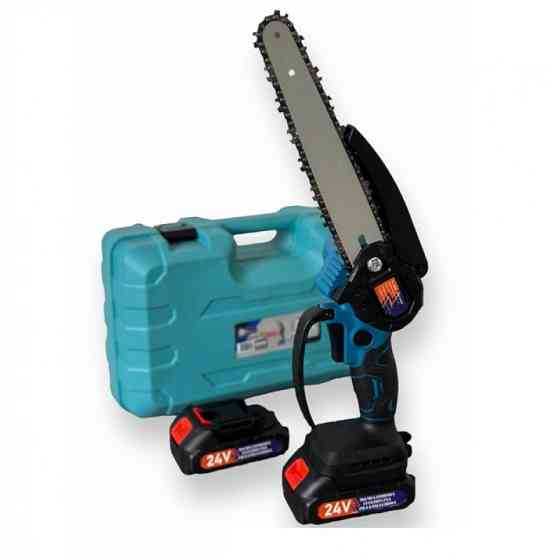 Акумуляторна ланцюгова міні-пила 8'' 203 мм 2акб 24V Chain Saw DOMOTEC 8488 PT Київ