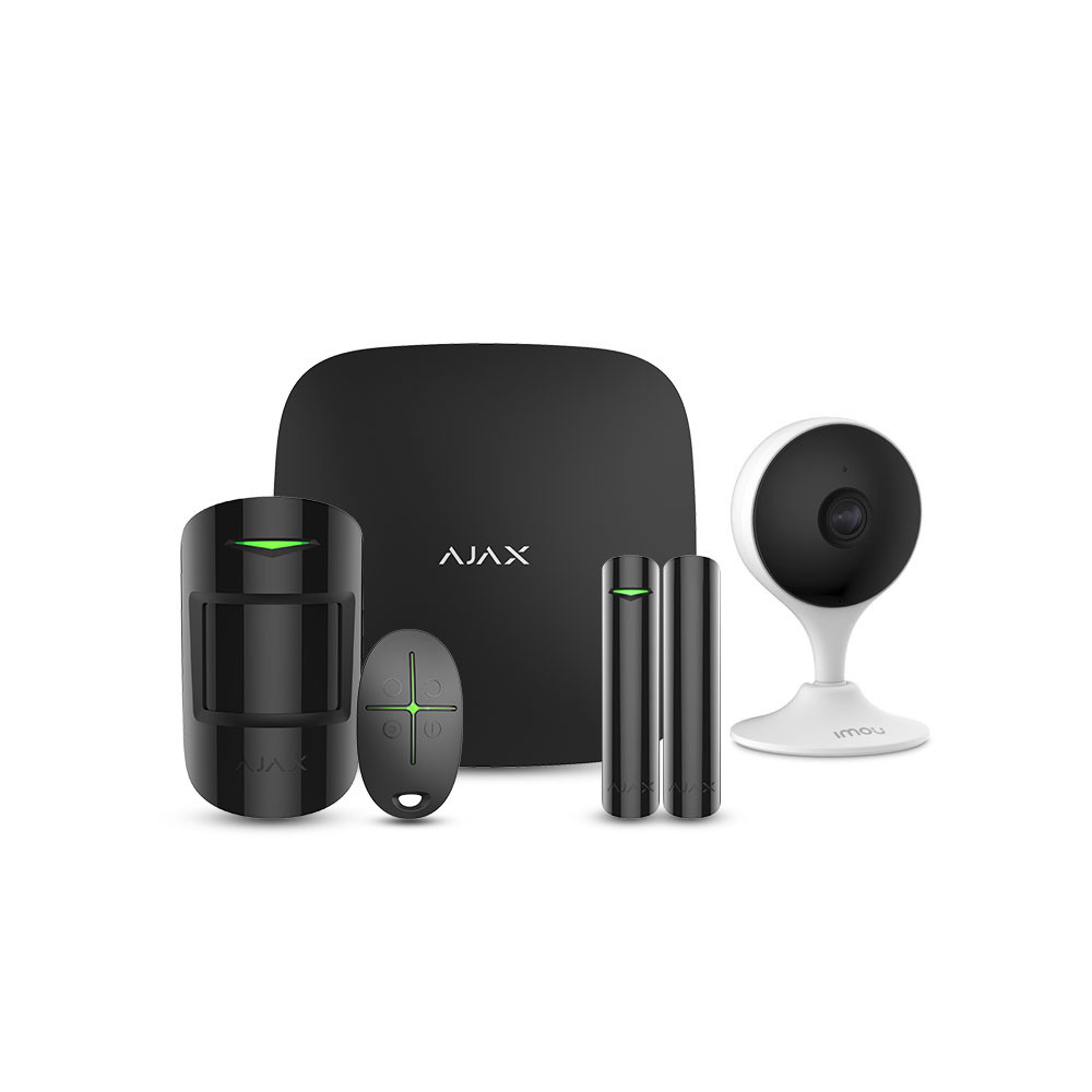 Комплект бездротової сигналізації Ajax StarterKit black + IP-відеокамера 3 Мп IMOU Cue 2 (IPC-C32EP) (2.8мм) з Wi-Fi Київ - фото 1