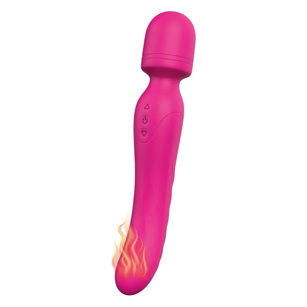 Вибратор-микрофон с подогревом Dream Toys Essentials Heating Bodywand, розовый, 23 × 3,6 см Sex Aura Киев - изображение 3