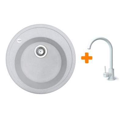 Мойка кухонная Adamant Sun Old stone + змішувач (4824296910110) Вінниця - фото 1