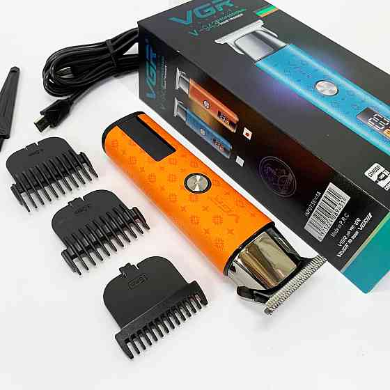 Машинка для стрижки волосся потужна VGR V-943, Електрична машинка з насадкою для бороди WN-27 Івано-Франківськ