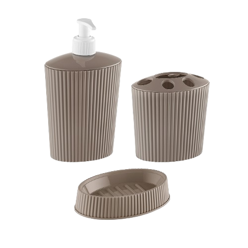 Набір для ванної кімнати 3в1 (мильниця, підставка, диспенсер) лате Line OZER-CZ-014 ELIF Житомир