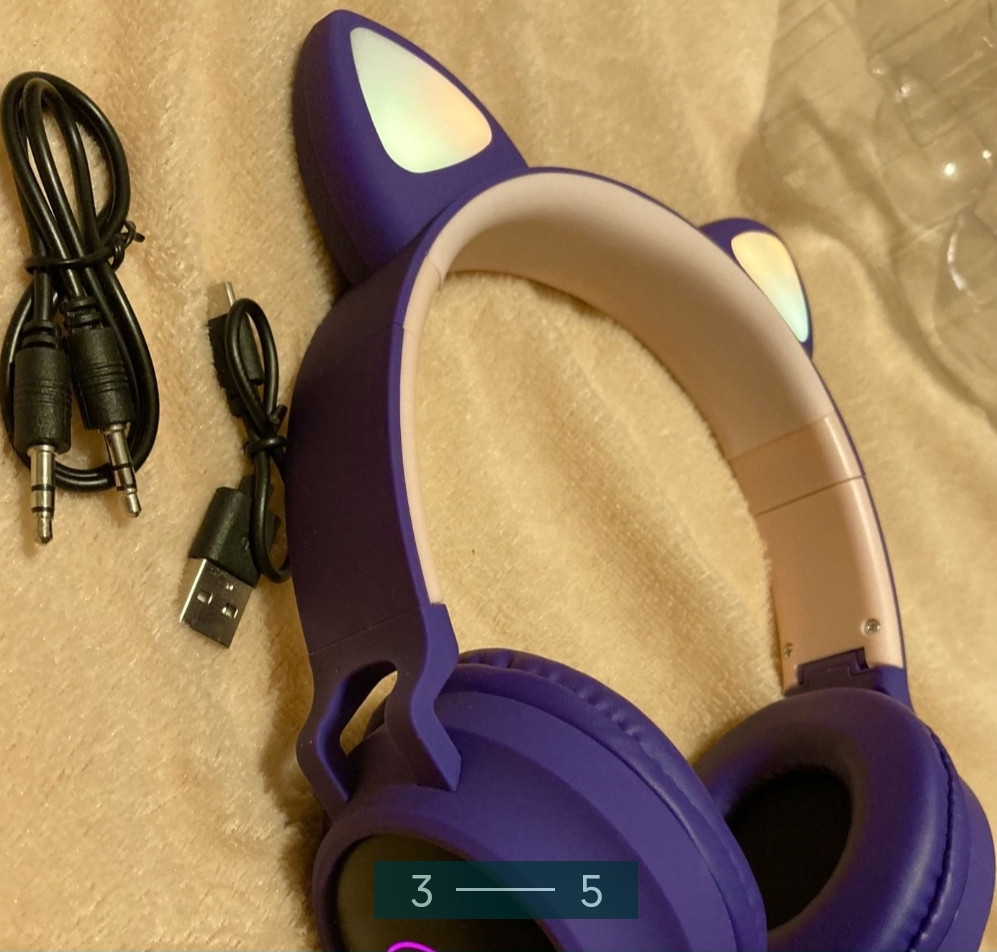 Безпроводные детские Наушники ,мигают: BT028 Fingertime , Фиолетовые Киев - изображение 3