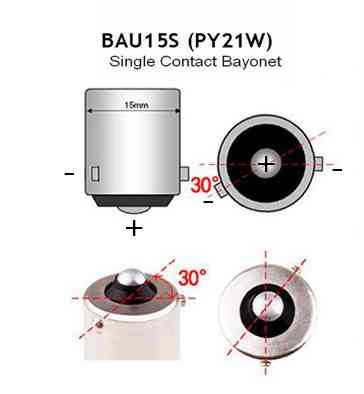 Світлодіодна лампа StarLight T25 10 діодів CREE XB-D PY21W BAU15S з лінзою AMBER USA 12V Харків